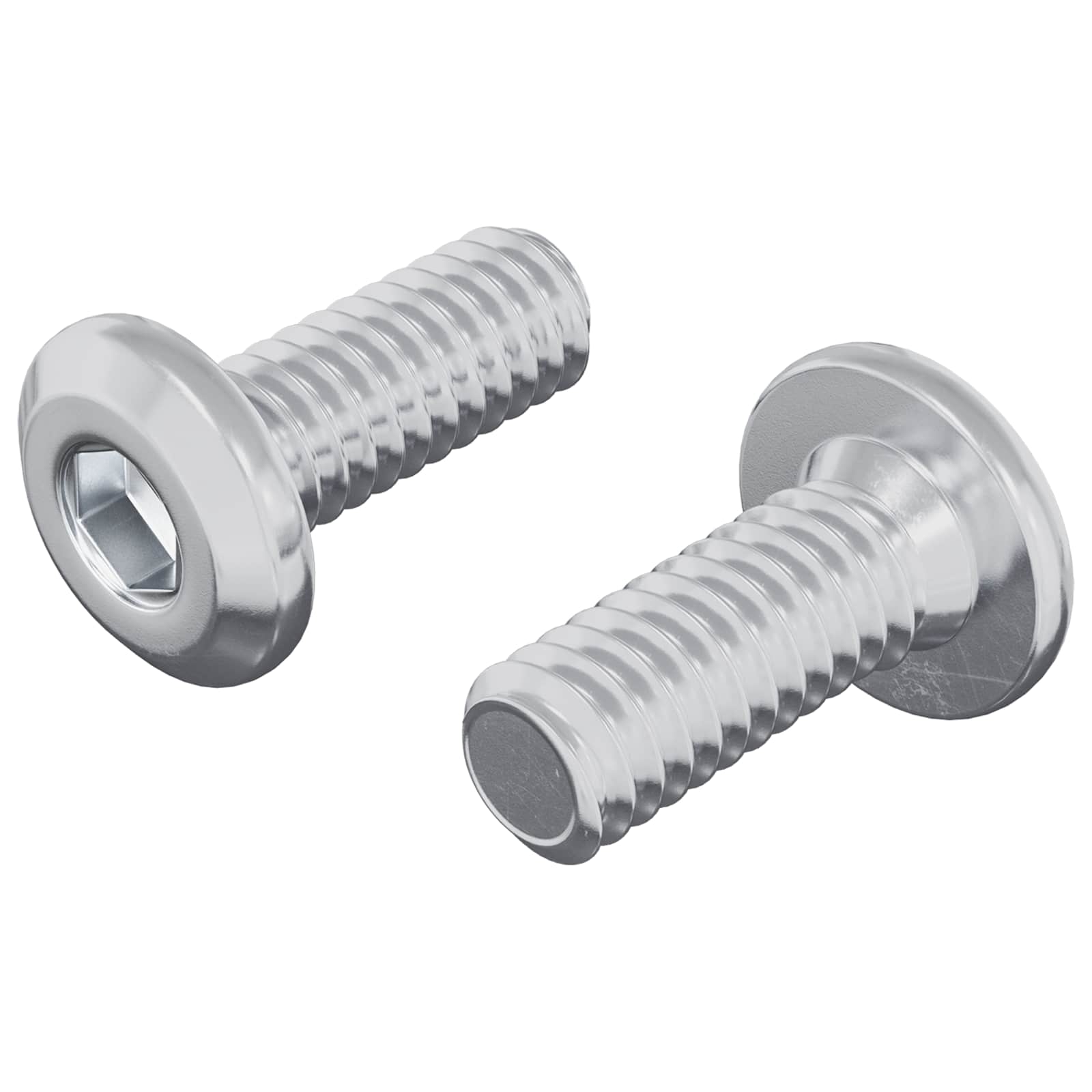 Kopf-Sicherungsschraube 2 Pcs Silber Stahl
