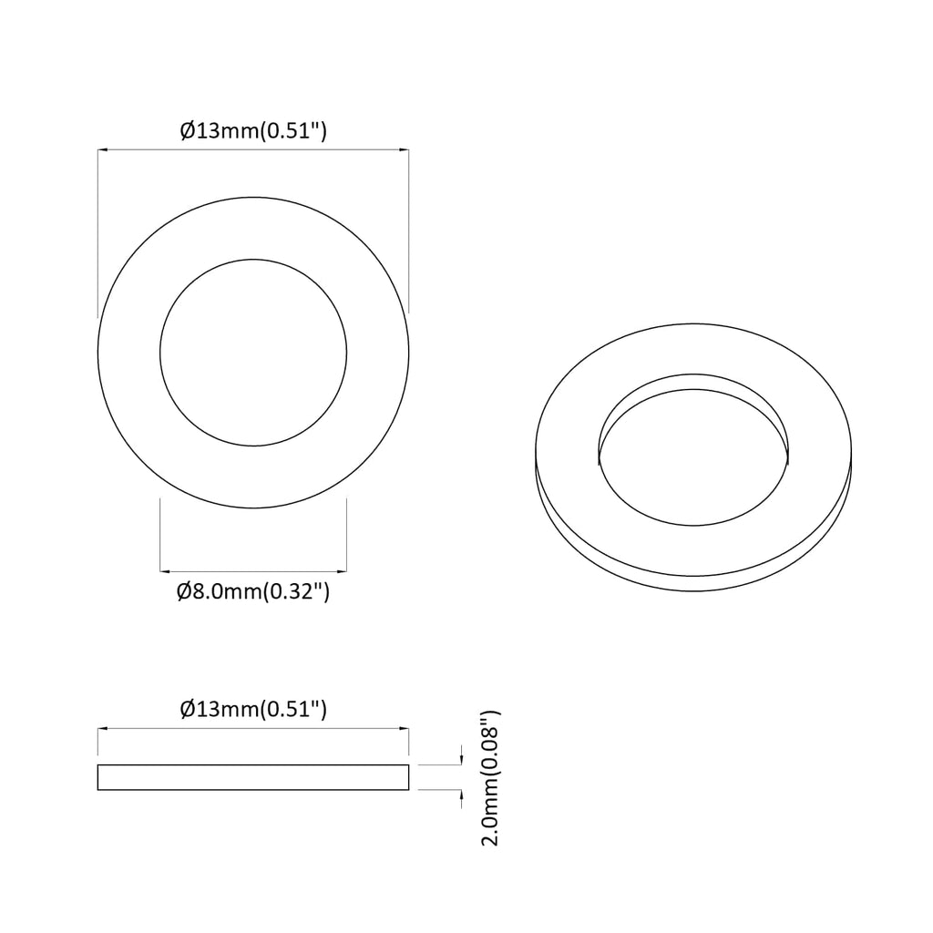 Federunterlage 2 Pcs Weiß 13 X 1 Mm Eisen