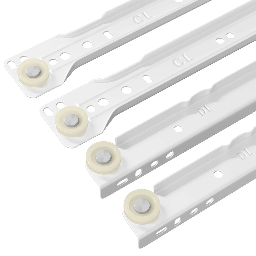 Schubladenschiene 2 Pcs Weiß Stahl