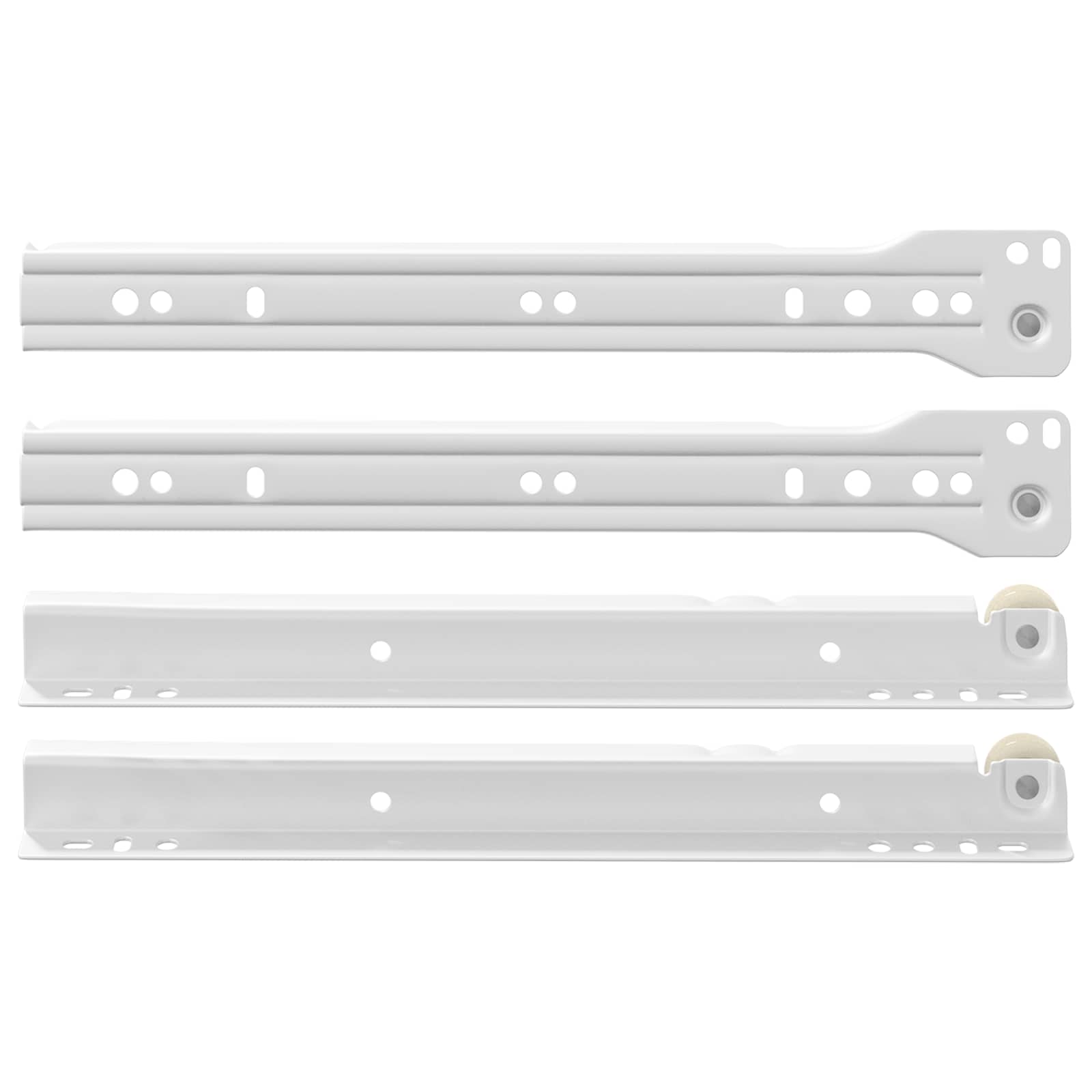 Schubladenschiene 2 Pcs Weiß Stahl
