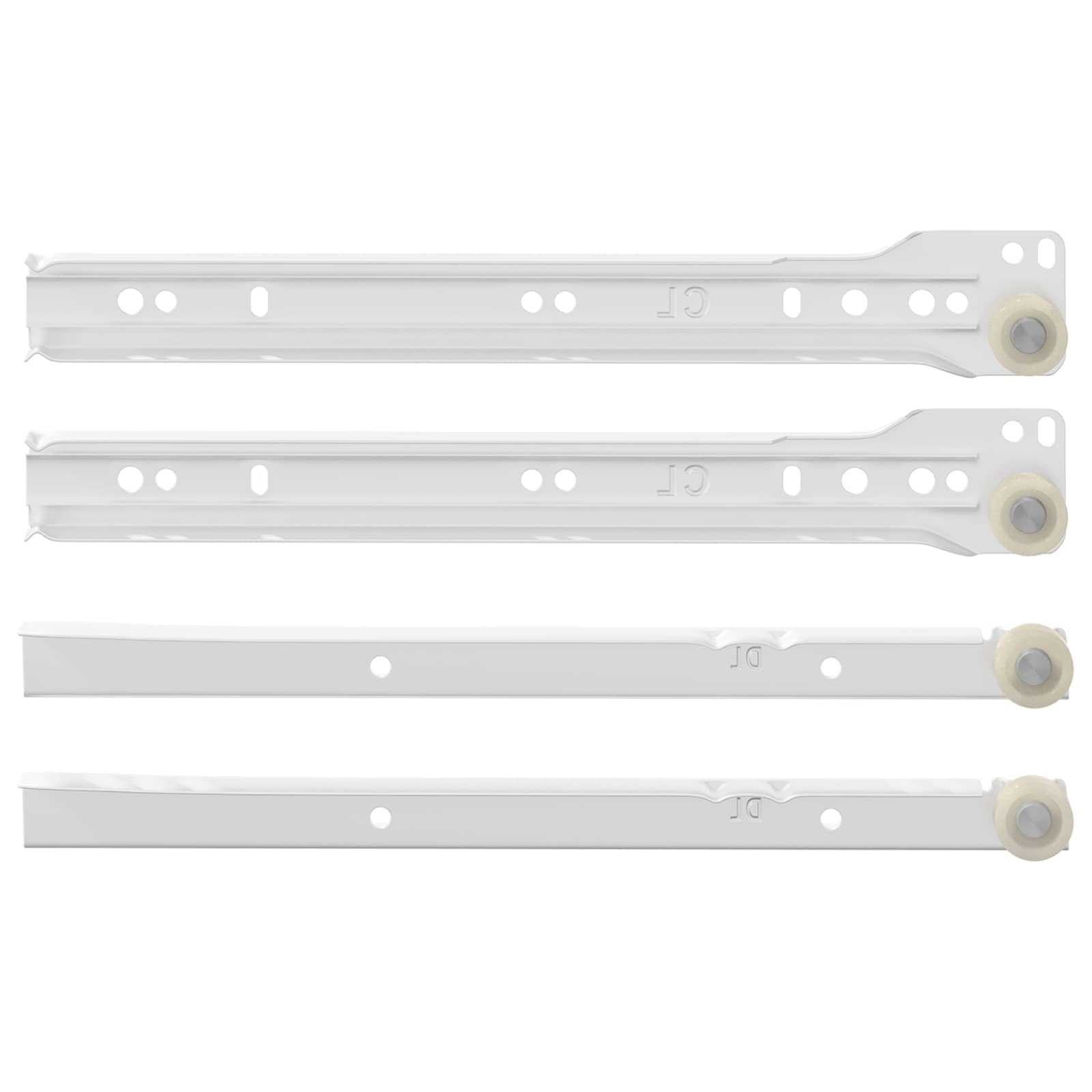 Schubladenschiene 2 Pcs Weiß Stahl