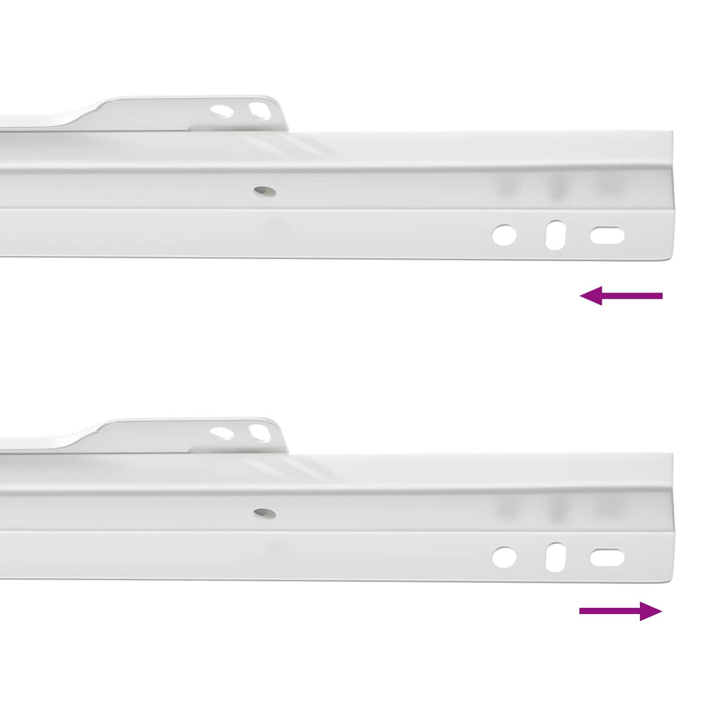 Schubladenschiene 2 Pcs Weiß Stahl
