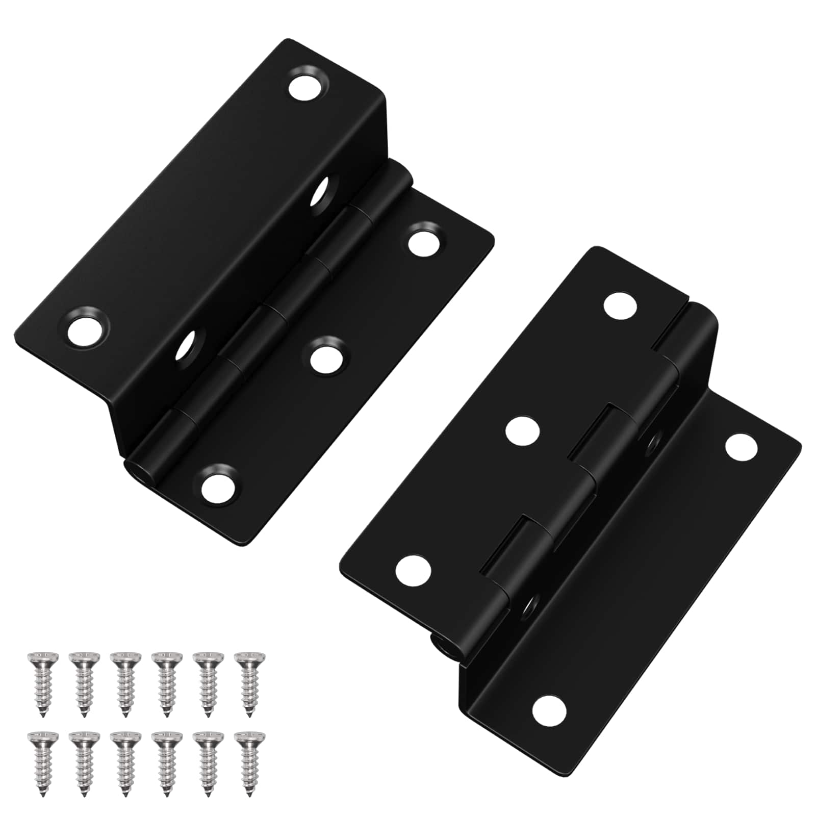 Scharnier 2 Pcs Schwarz 38 X 17 X 60 Mm Eisen