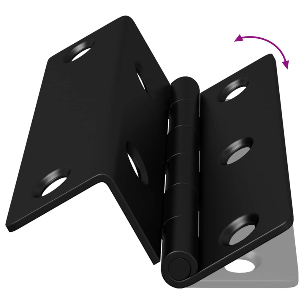 Scharnier 2 Pcs Schwarz 38 X 17 X 60 Mm Eisen
