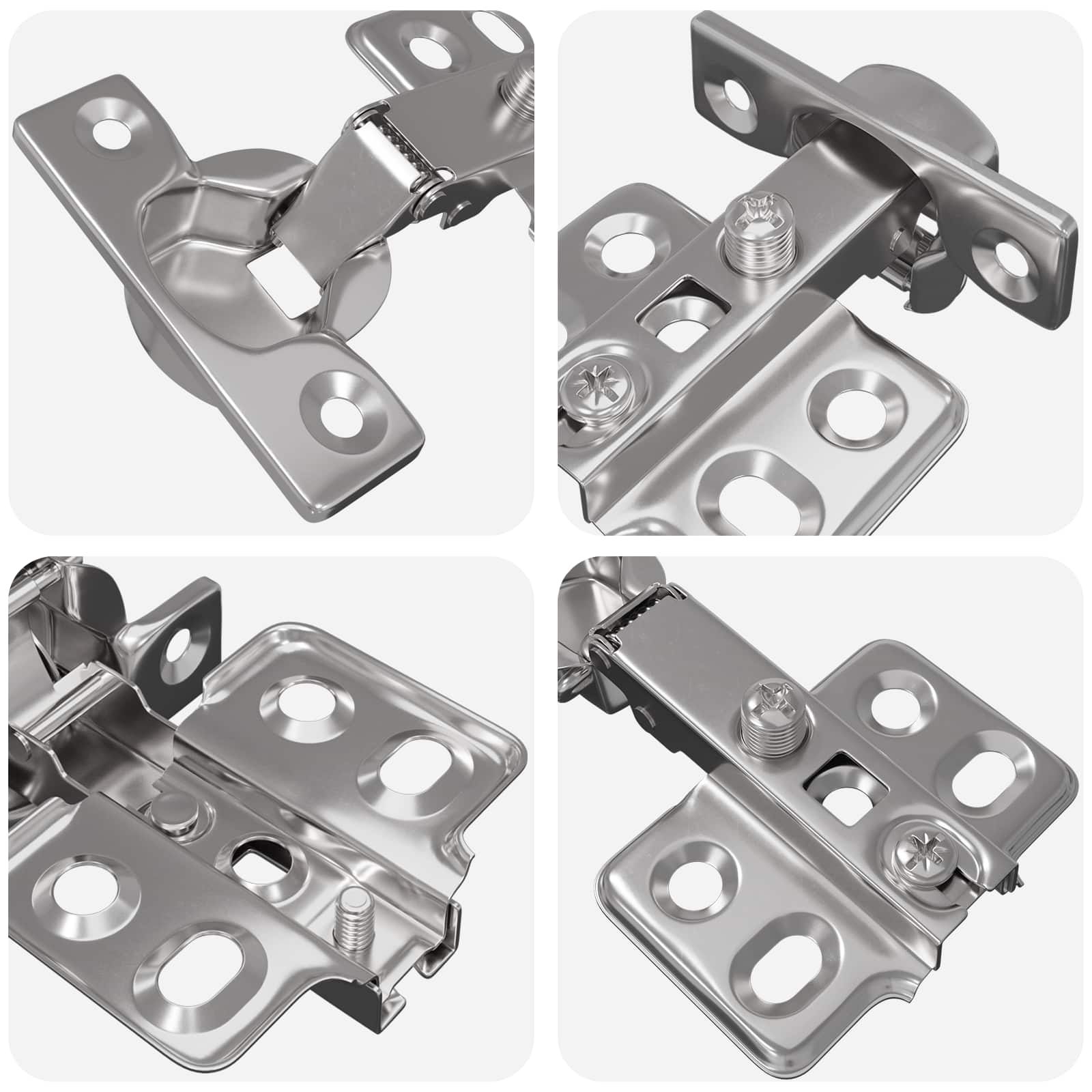 Scharnier 2 Pcs Nickel 85 X 52,5 X 9,5 Mm Eisen
