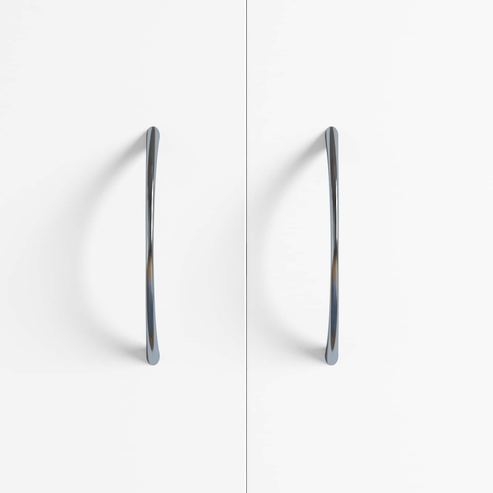 Griff 2 Pcs Silber 107 X 3,6 X 23 Mm Edelstahl