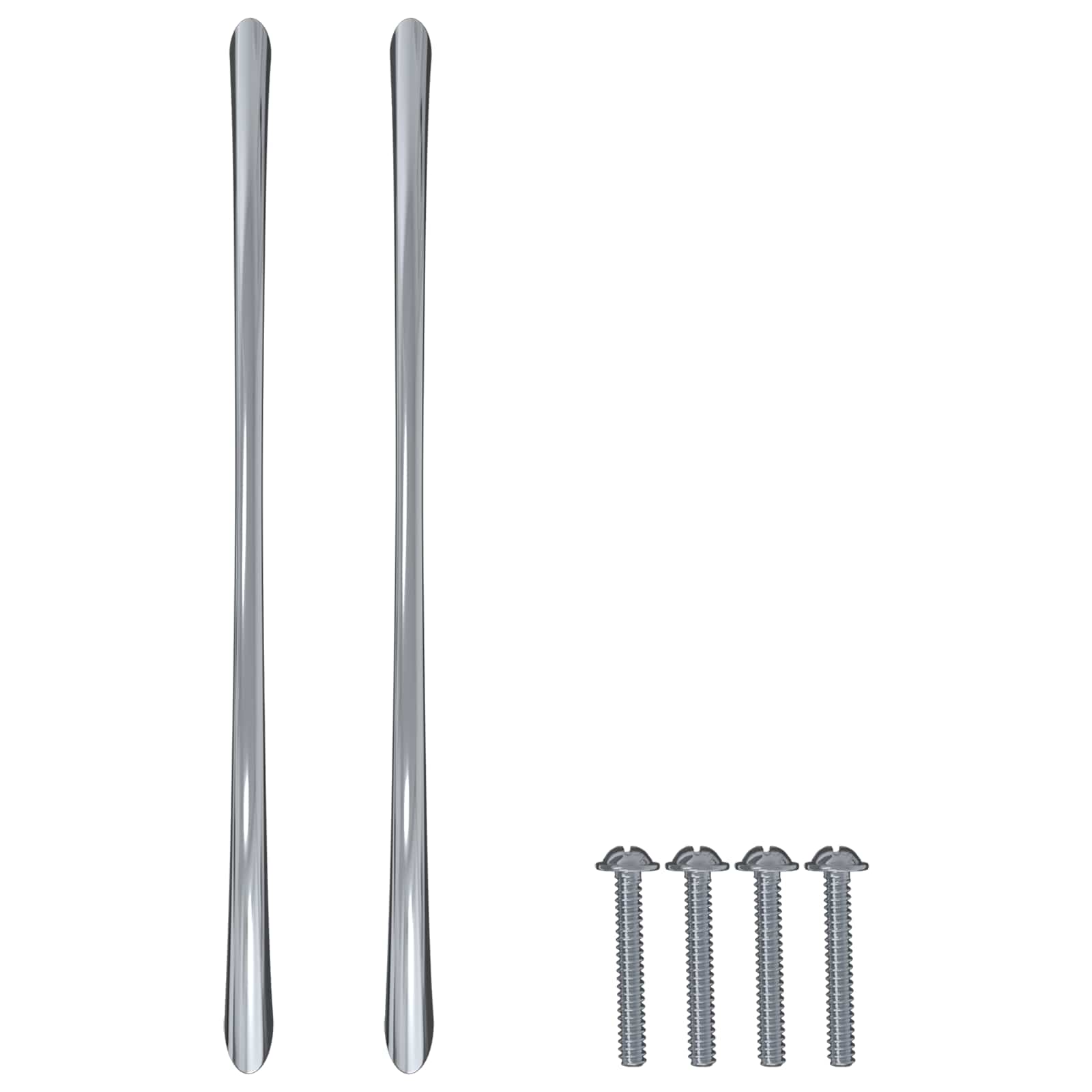 Griff 2 Pcs Silber 107 X 3,6 X 23 Mm Edelstahl
