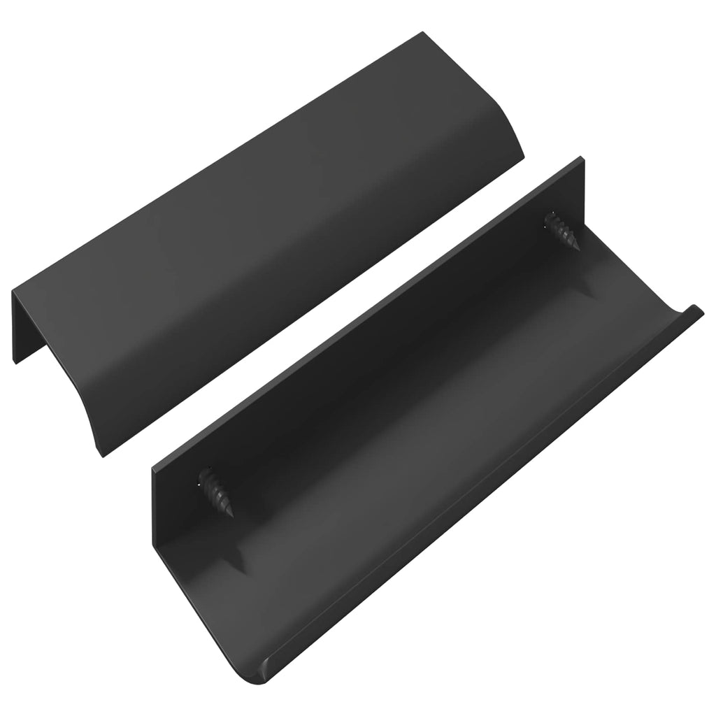 Griff 2 Pcs Schwarz 120 X 39,6 X 17 Mm Aluminium
