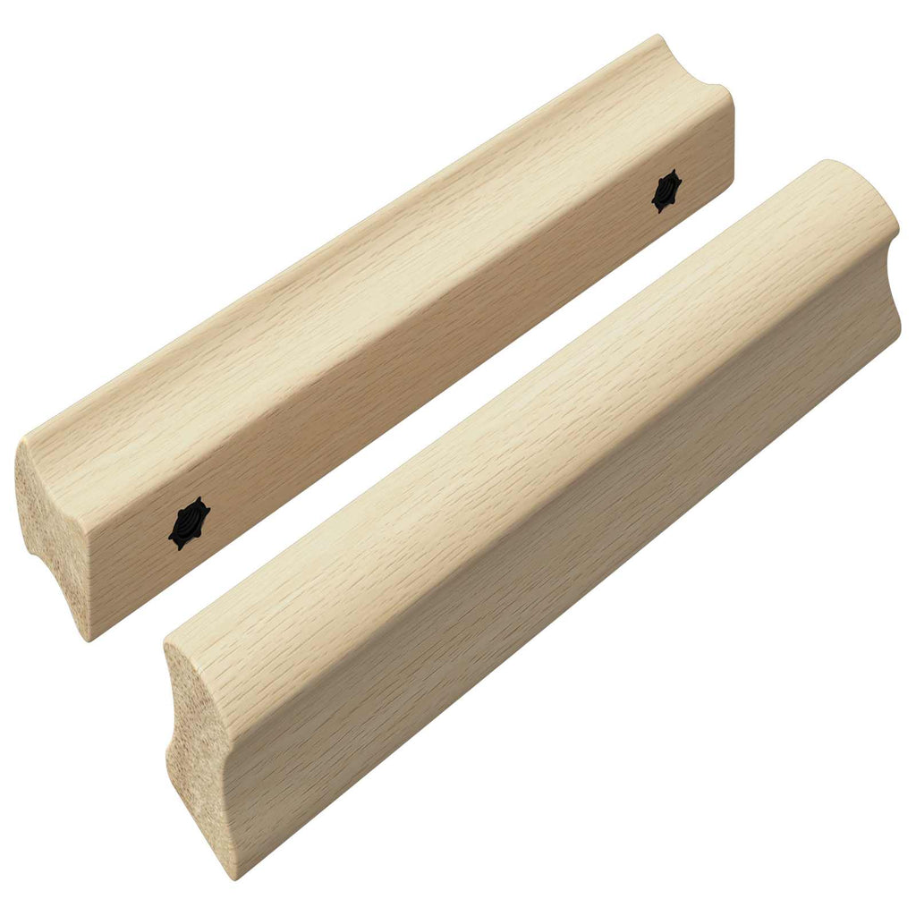 Gerader Griff 2 Pcs Natürliche Holzfarbe 130 X 25 X 30 Mm