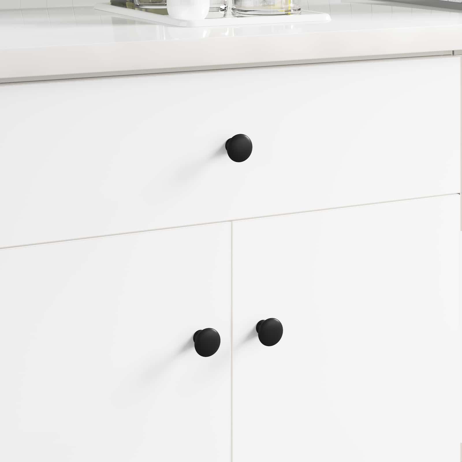 Griff 2 Pcs Schwarz Ø30 Mm Aluminium
