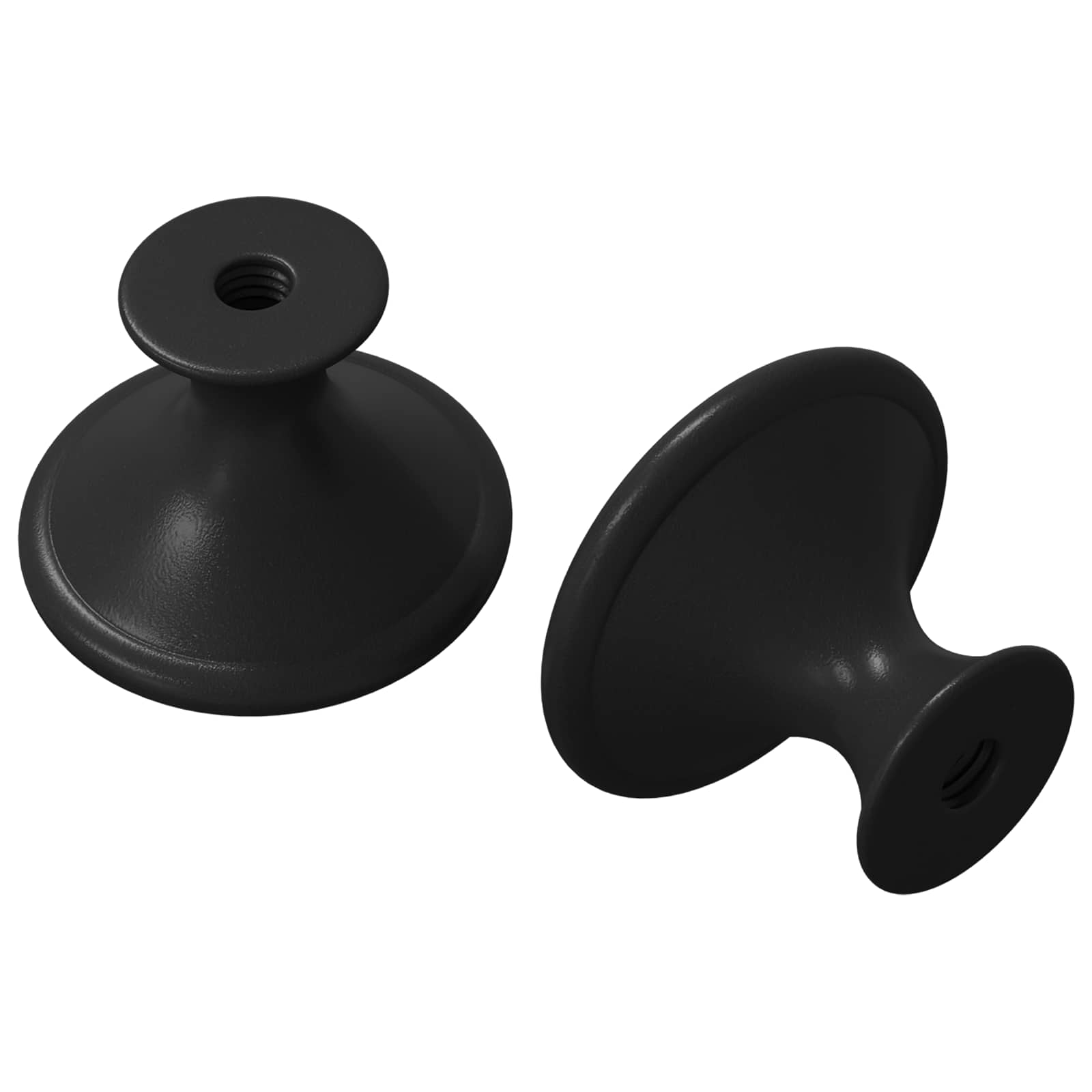 Griff 2 Pcs Schwarz Ø30 Mm Aluminium
