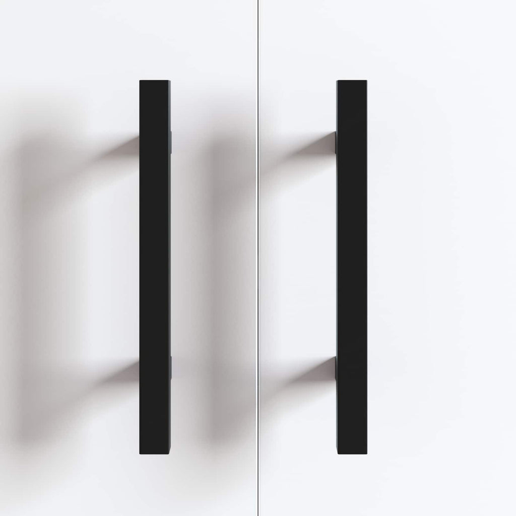 Schrankgriff 2 Pcs Schwarz 150 X 12,3 X 35,2 Mm Edelstahl