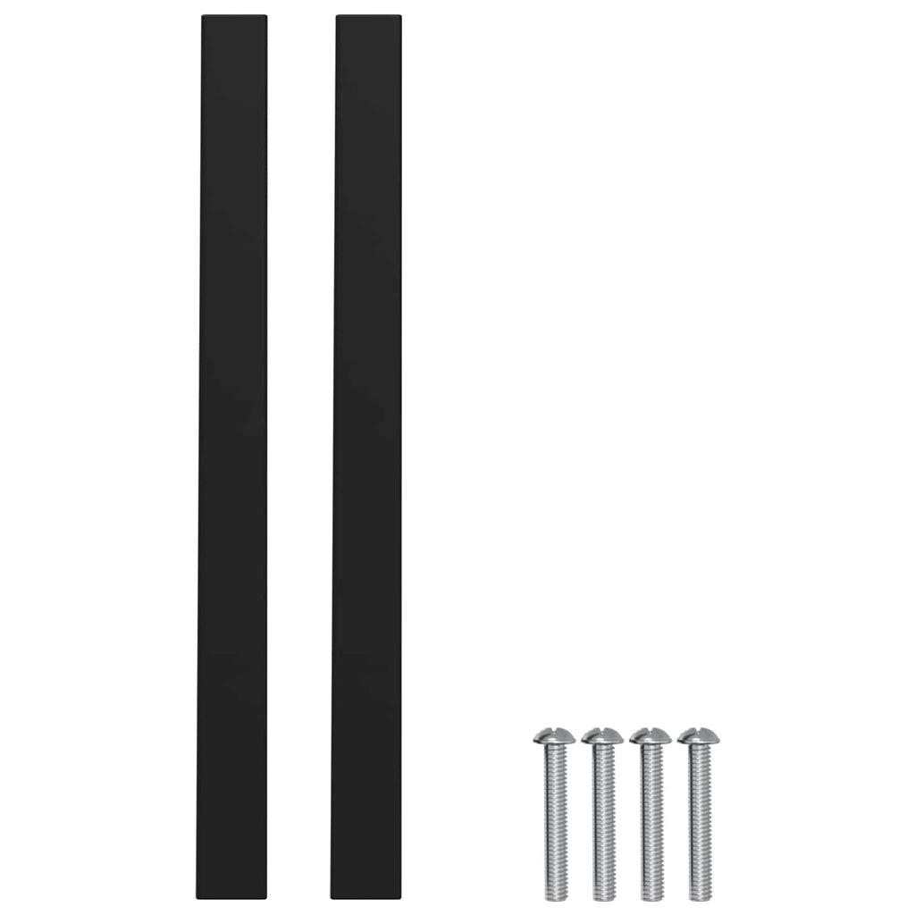 Schrankgriff 2 Pcs Schwarz 150 X 12,3 X 35,2 Mm Edelstahl