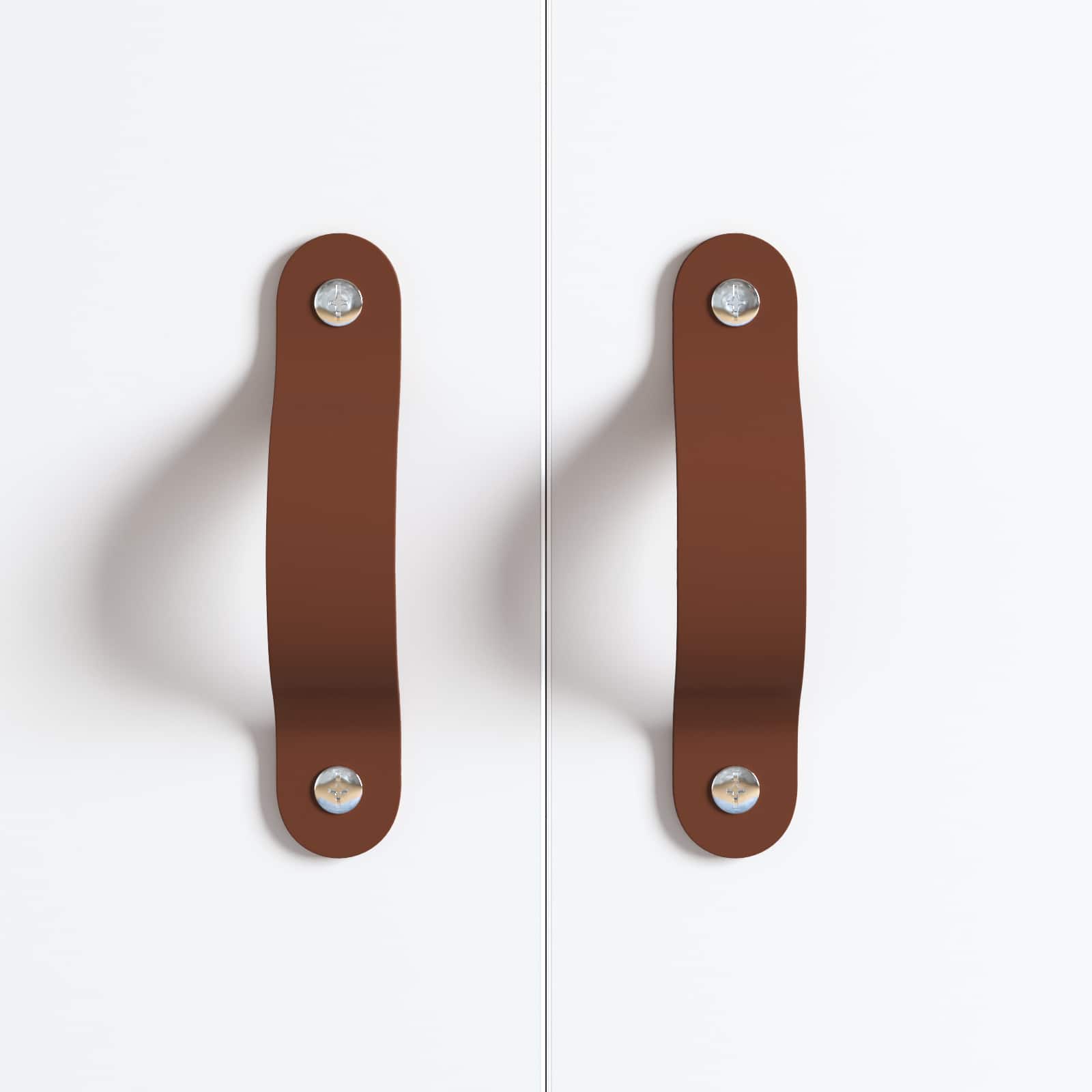 Schrankgriffe 2 Pcs Braun 140 X 25 X 2,3 Mm Pu