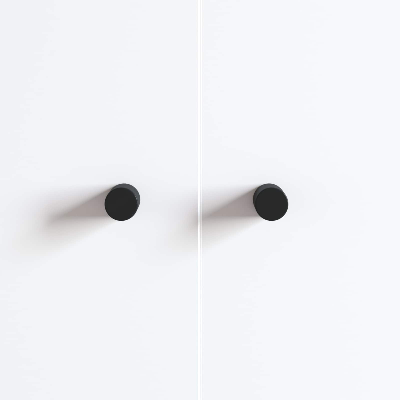 Schrankknopf 2 Pcs Schwarz 18 X 23 Mm Eisen