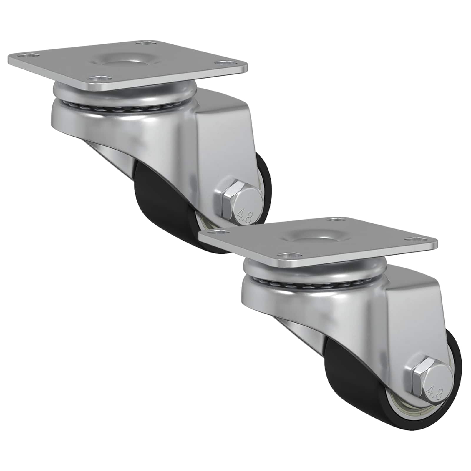Bockrolle 2 Pcs Silber 44,1 X 44,1 X 1,95 Mm Nylon