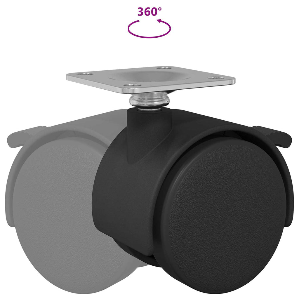 Rolle 2 Pcs Schwarz 39,5 X 39,5 X 37,8 Mm