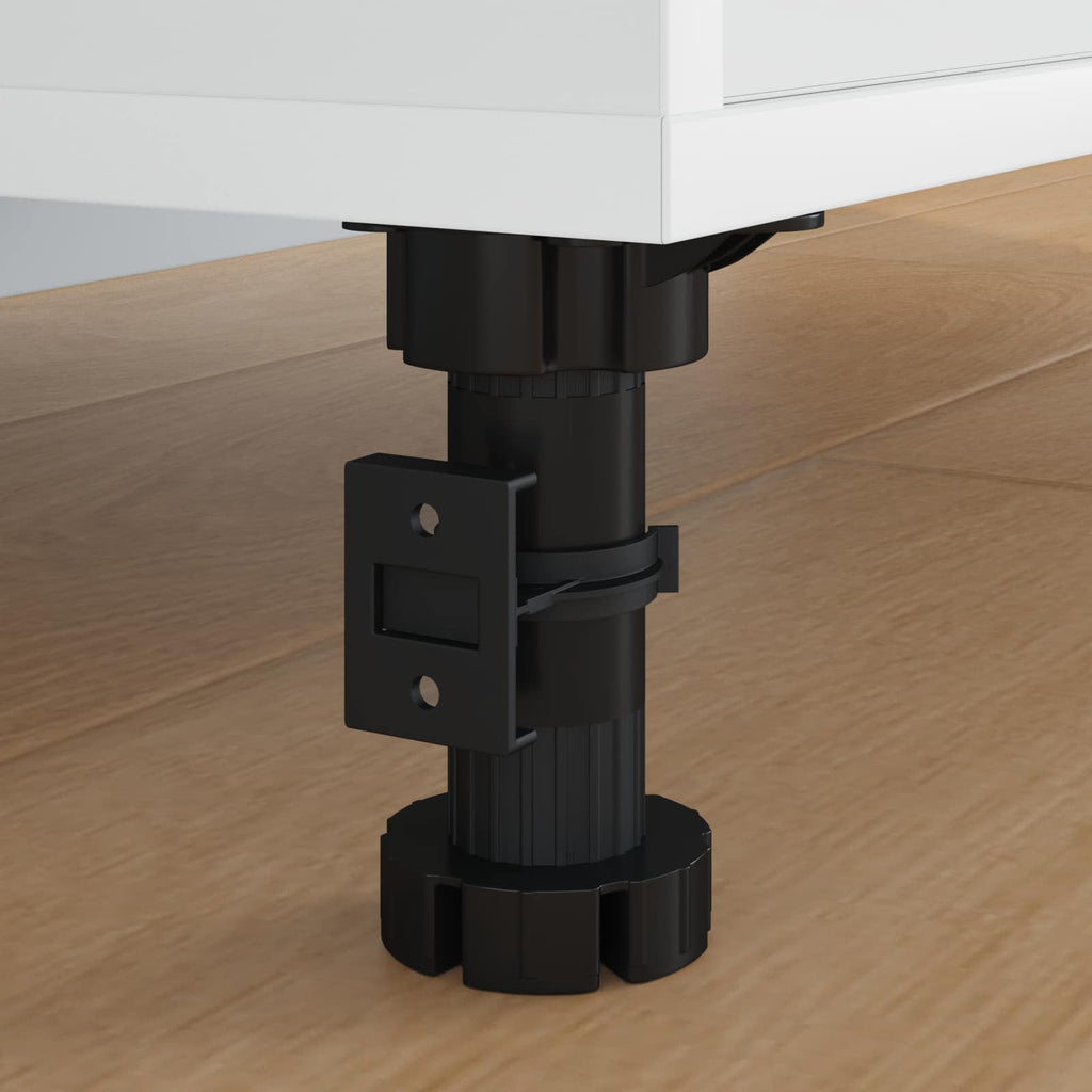 Möbelbeine Verstellbar 2 Pcs Schwarz 46 X 46 X 128 Mm Pp
