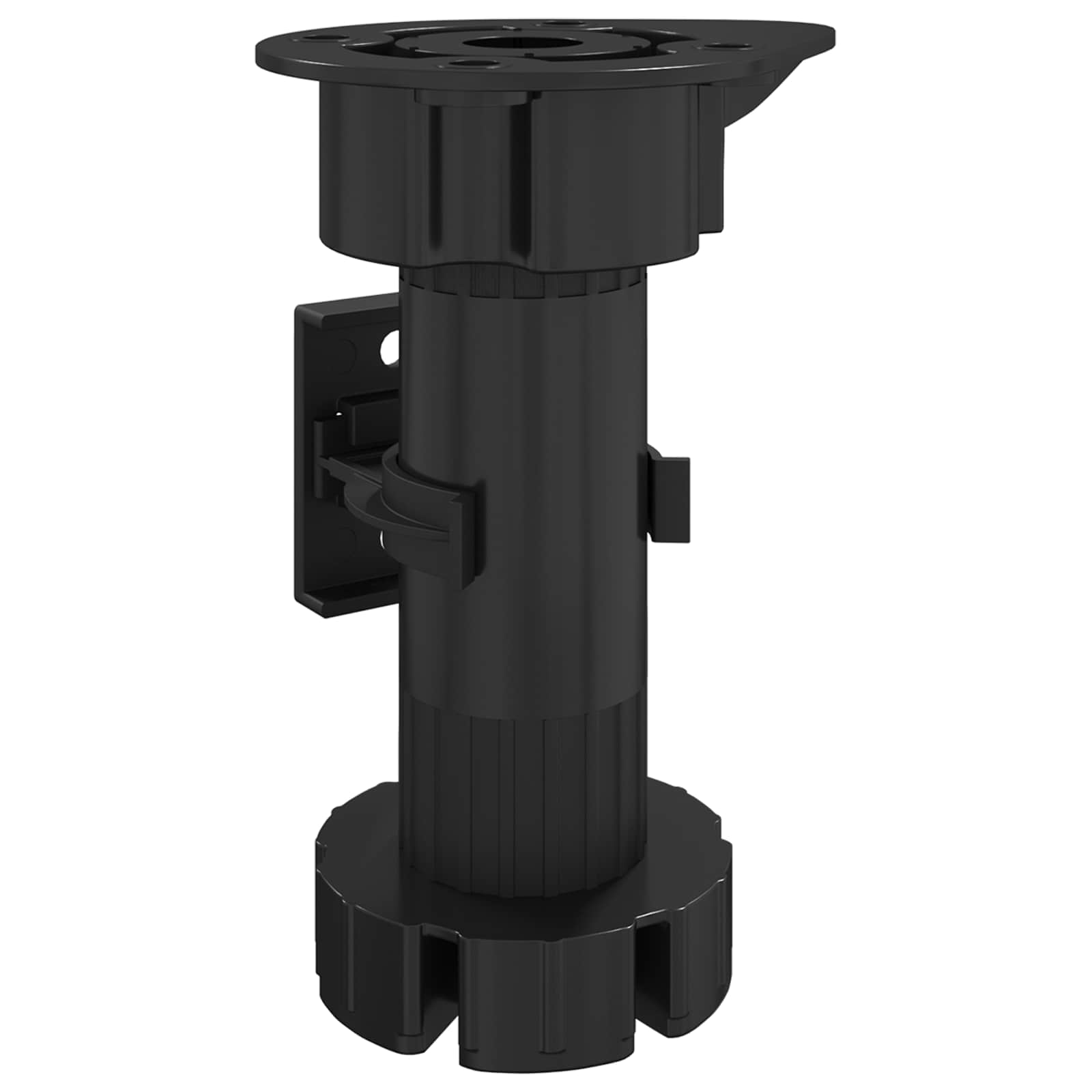 Möbelbeine Verstellbar 2 Pcs Schwarz 46 X 46 X 128 Mm Pp