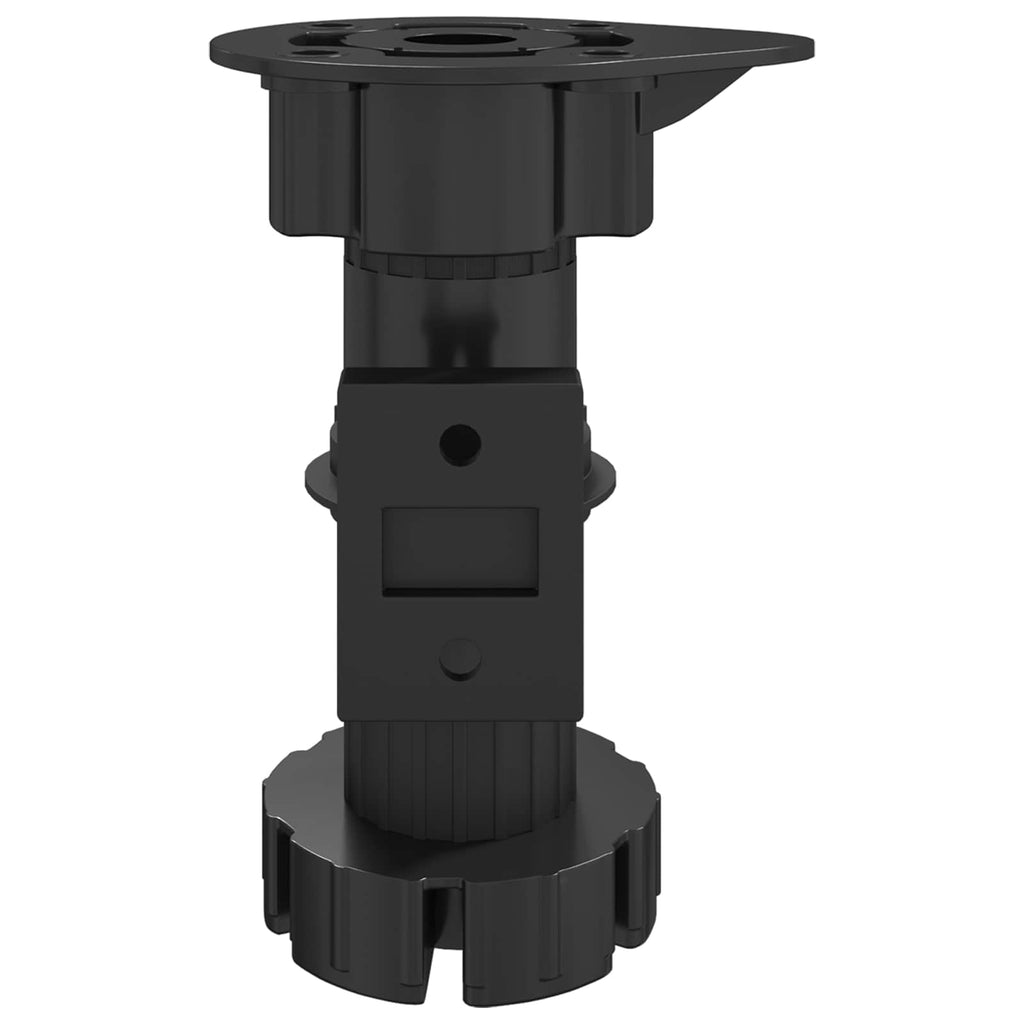 Möbelbeine Verstellbar 2 Pcs Schwarz 46 X 46 X 128 Mm Pp