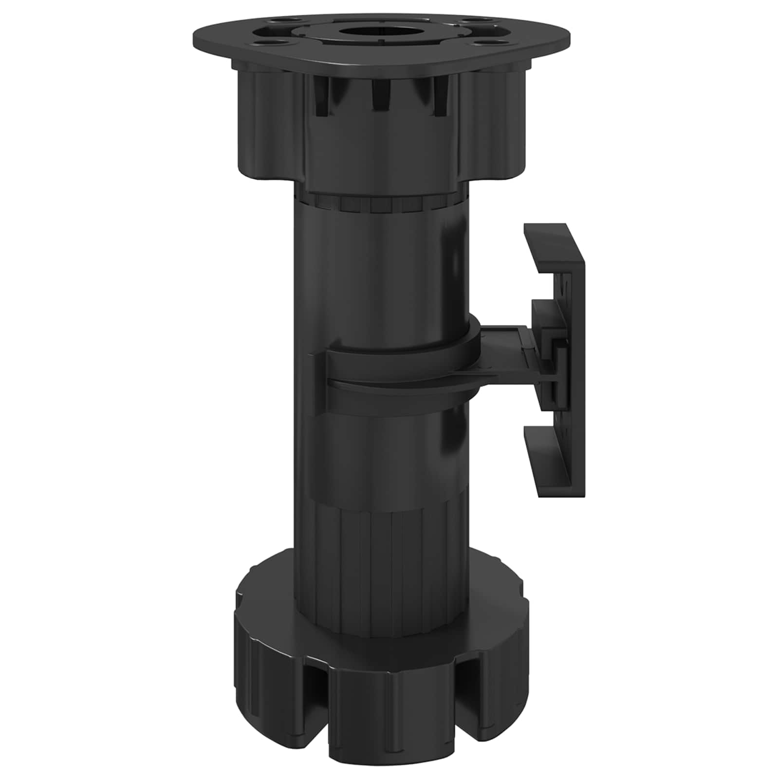Möbelbeine Verstellbar 2 Pcs Schwarz 46 X 46 X 128 Mm Pp