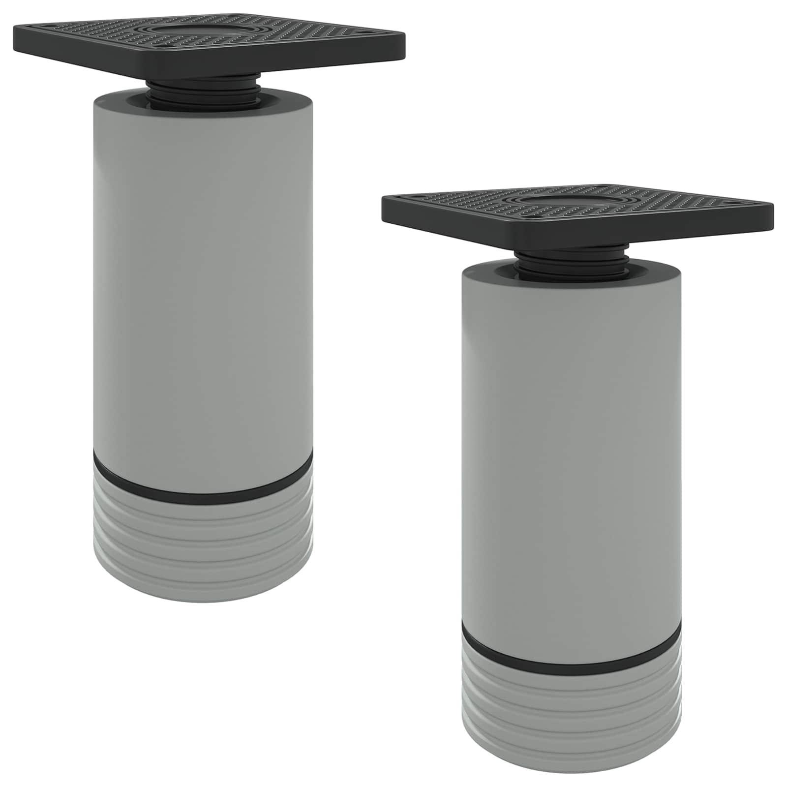 Möbelbeine Verstellbar 2 Pcs Weiß 64 X 64 X 100 Mm Pp