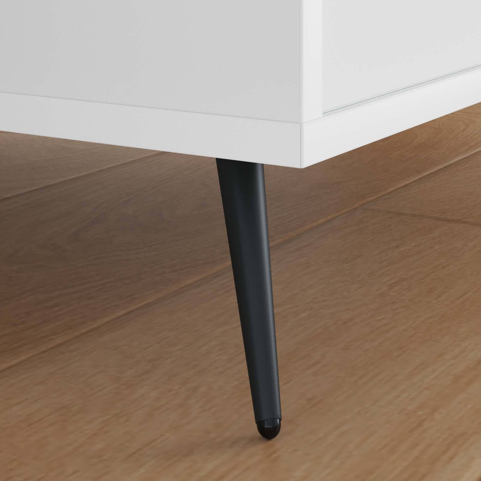 Standfüße 2 Pcs Schwarz 56 X 56 X 100 Mm Eisen