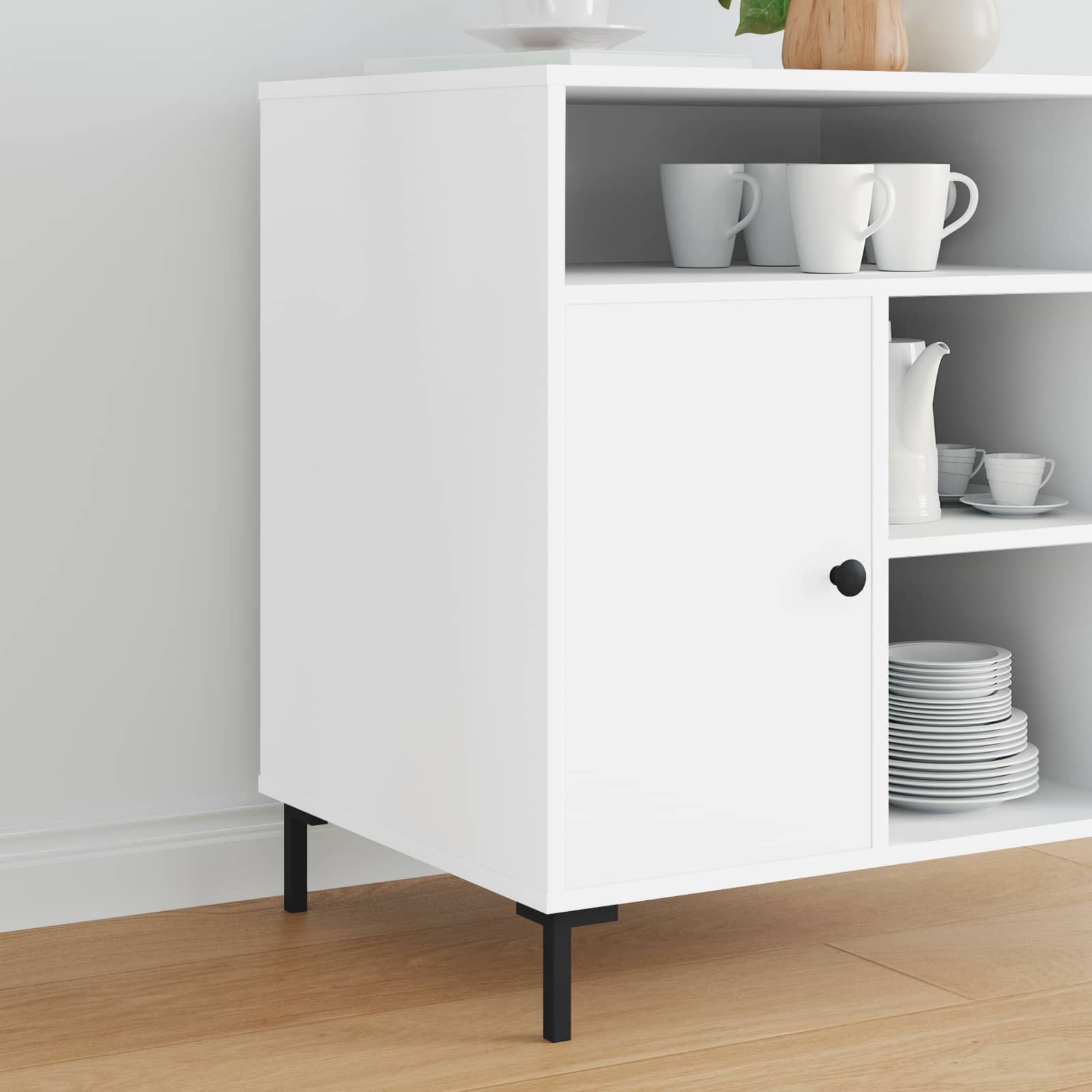 Standfüße 2 Pcs Schwarz 57 X 57 X 100 Mm Eisen