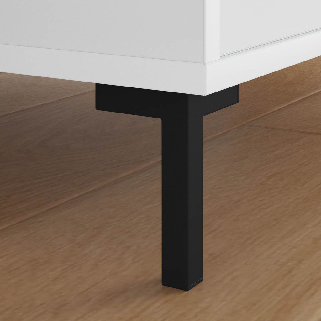 Standfüße 2 Pcs Schwarz 57 X 57 X 100 Mm Eisen