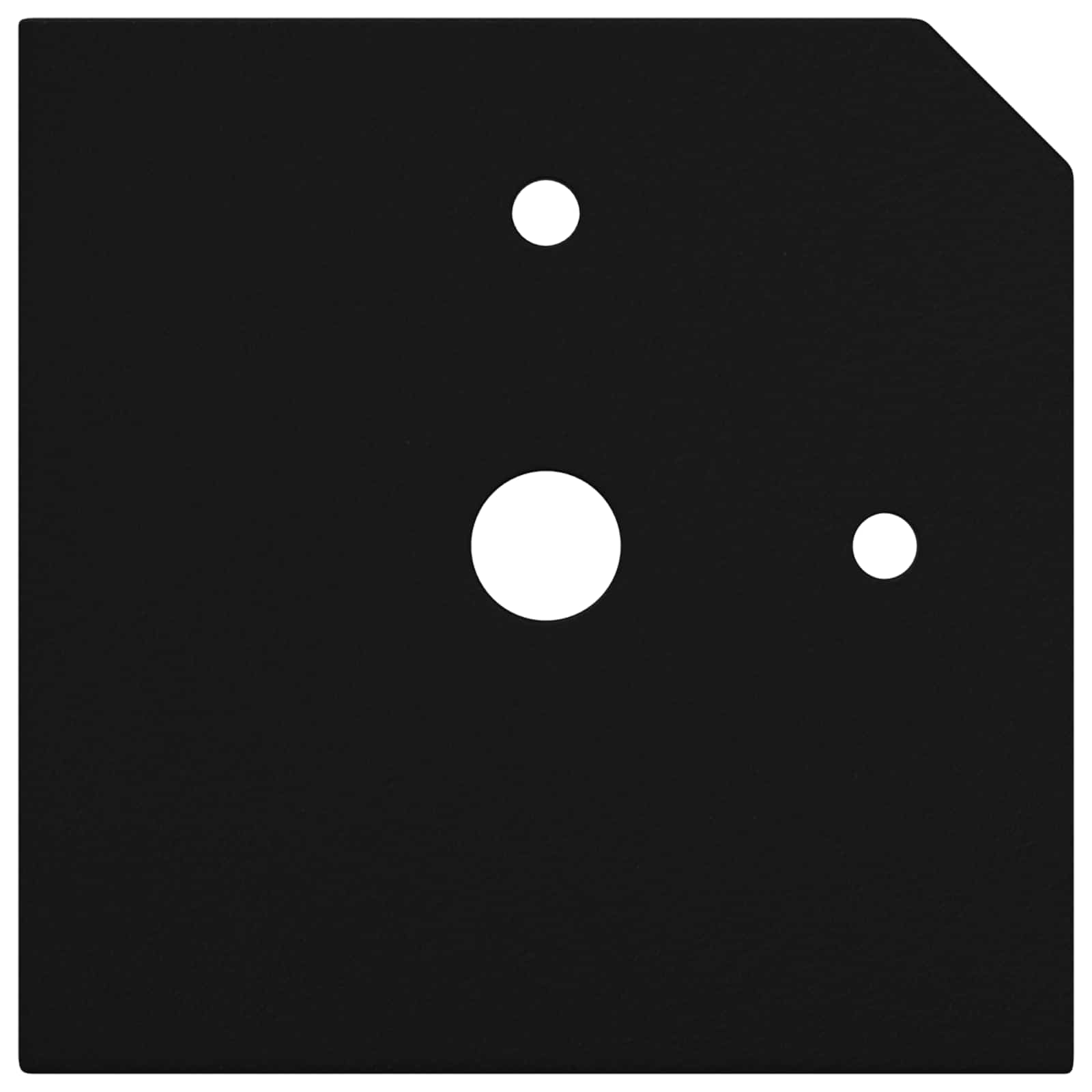 Standfüße 2 Pcs Schwarz 57 X 57 X 100 Mm Eisen