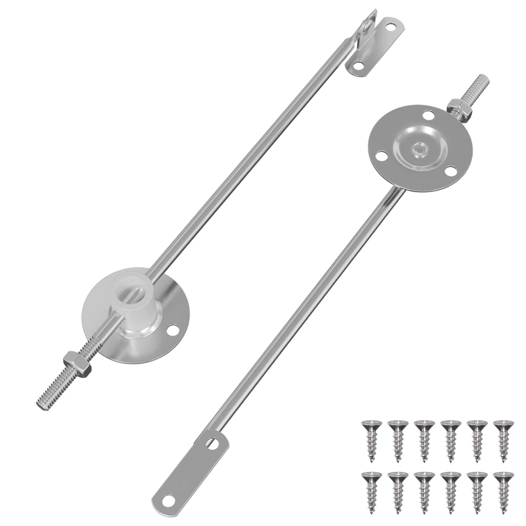 Deckelstützscharnier 2 Pcs Silber 194 X 36 X 18 Mm Eisen