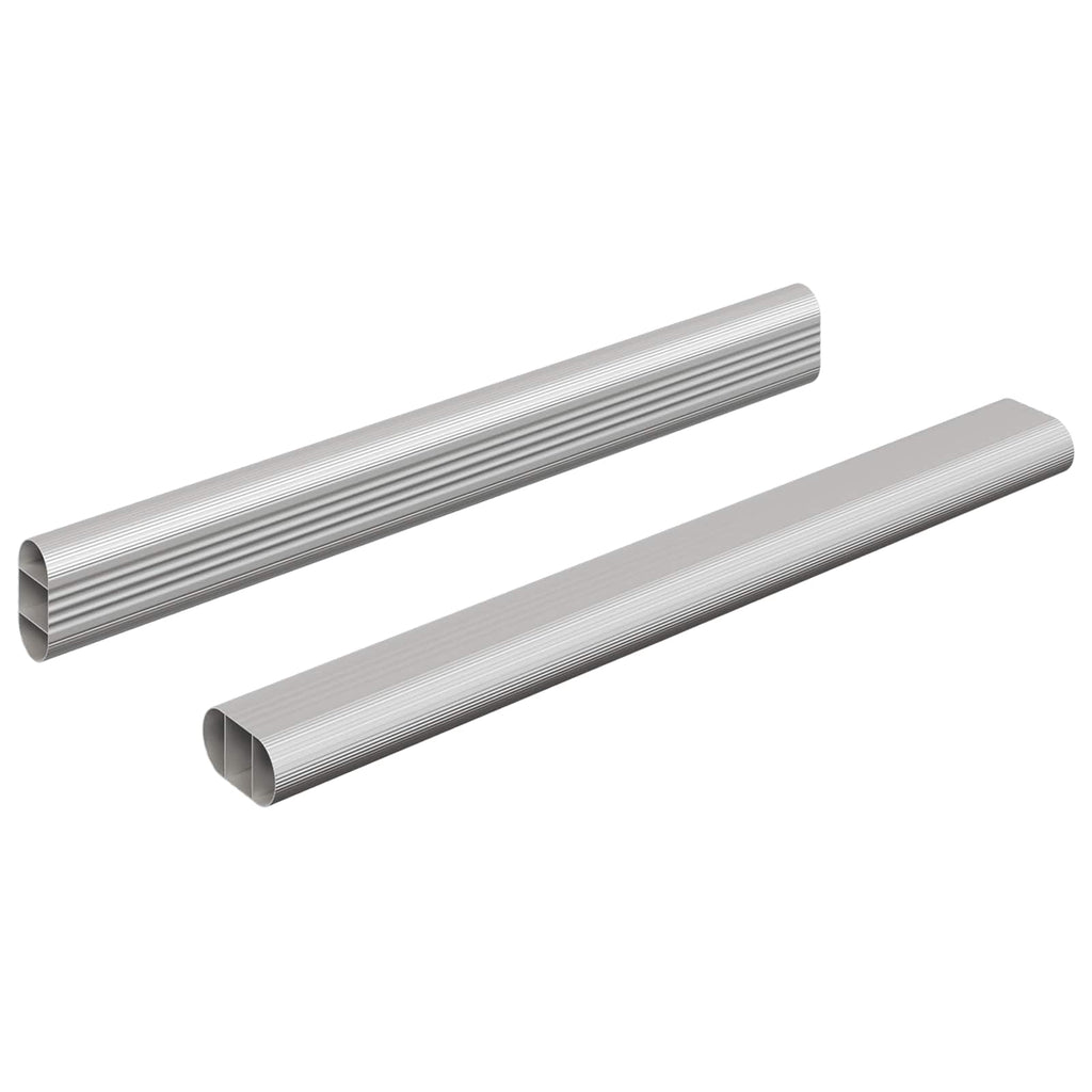 Kleiderstange 2 Pcs Silber 764 X 15 X 29 Mm Aluminiumlegierung