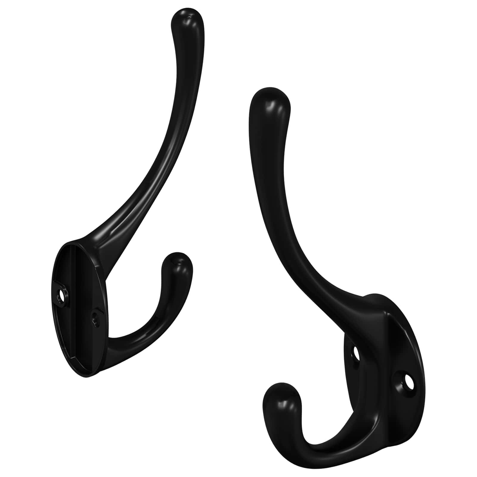 Kleiderhaken 2 Pcs Schwarz 102 X 29 X 47Mm Zinklegierung