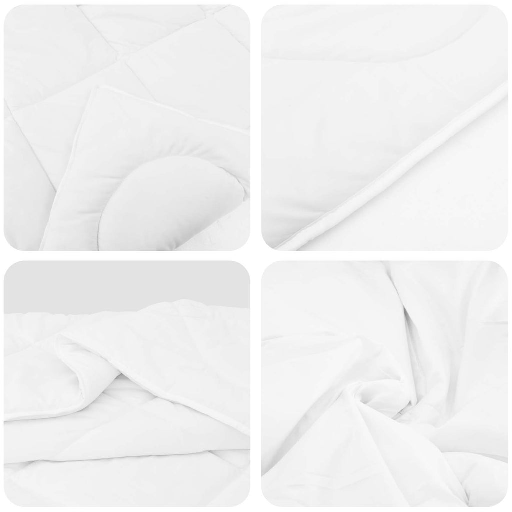 Sommerdecke Mit Kissen 3 Pcs Weiß Mikrofaser