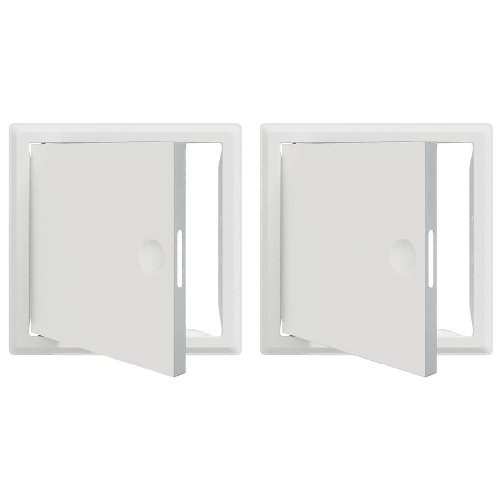 Zugangsklappe 2 Pcs Weiß 63 X 33 X 3 Cm Stahl