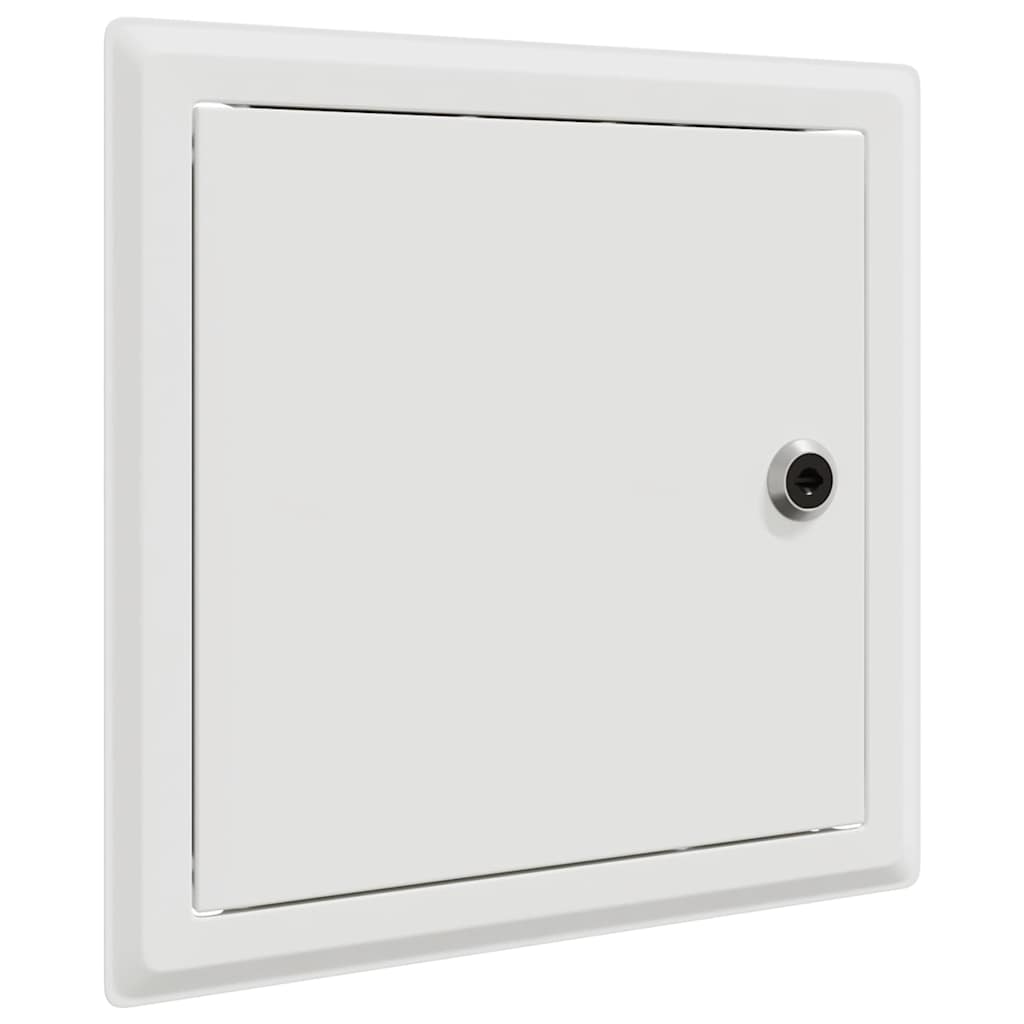 Zugangsklappe 2 Pcs Weiß 23 X 23 X 3 Cm Stahl