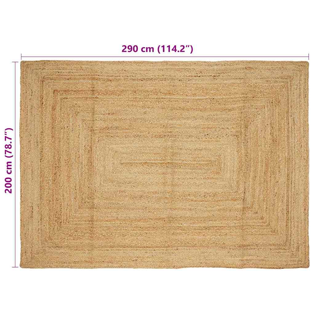 Bereichsteppich Beige 200 X 290 Cm Jute