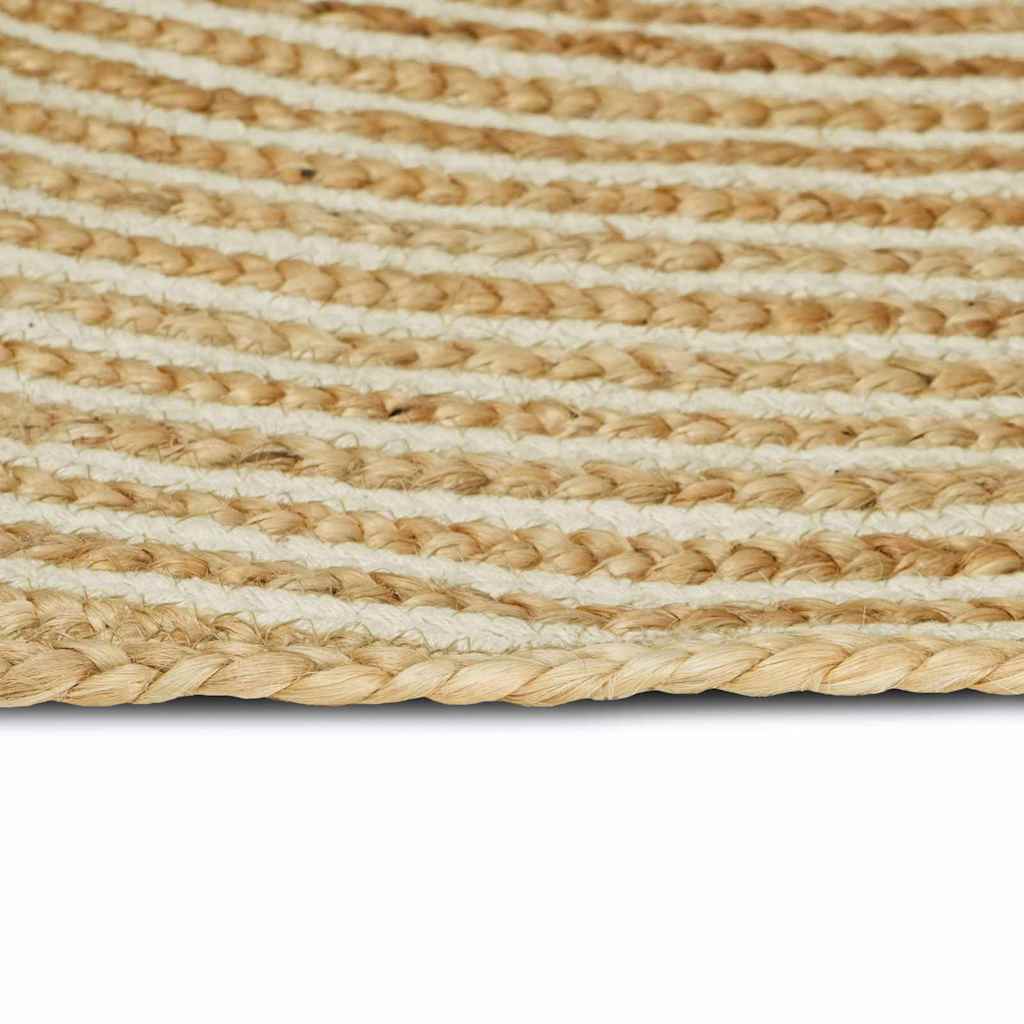 Teppich Natürlich Und Weiß Jute