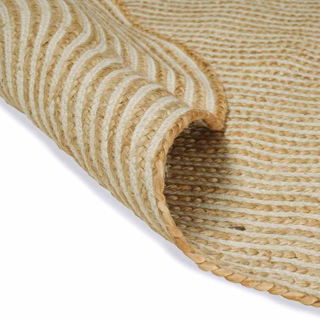 Teppich Natürlich Und Weiß Jute
