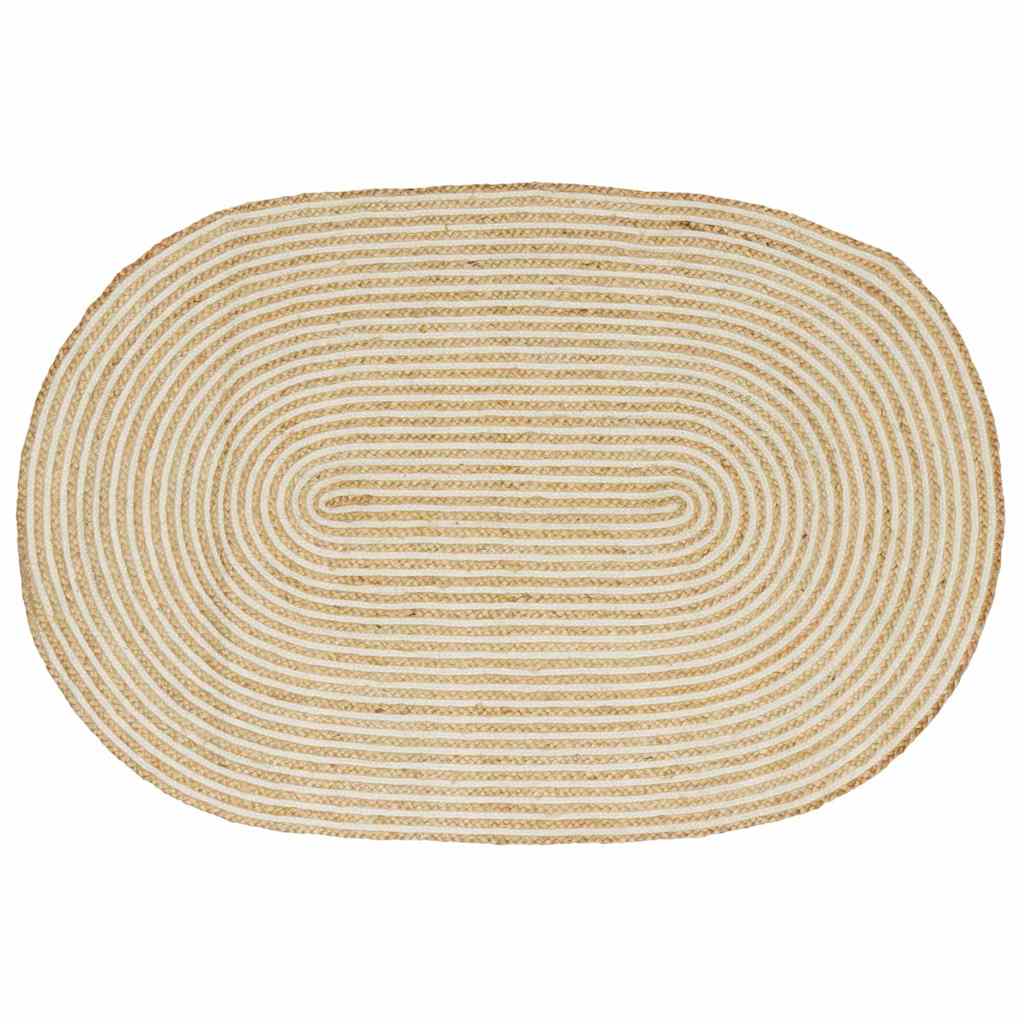 Teppich Natürlich Und Weiß Jute