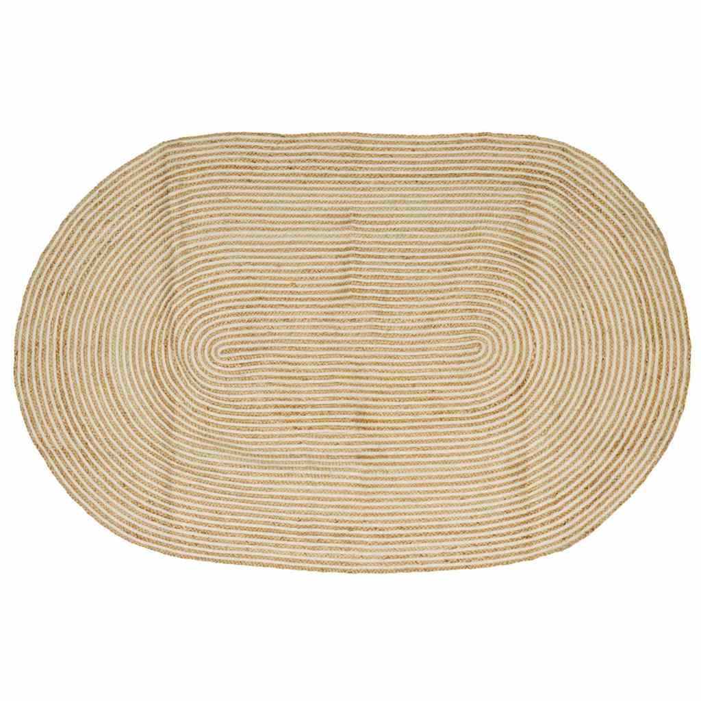 Teppich Natürlich Und Weiß Jute