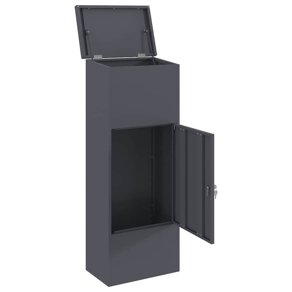 Paketdrop-Box Mit Speicher 44,5 X 29 X 110,5 Cm Stahl