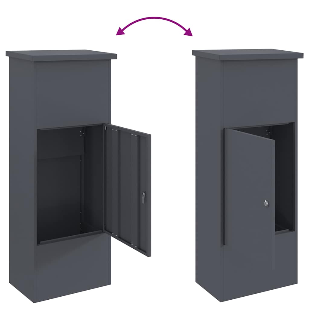 Paketdrop-Box Mit Speicher 44,5 X 29 X 110,5 Cm Stahl