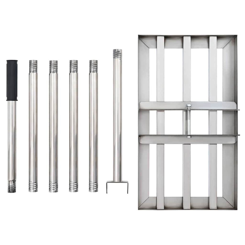 Gartenrechen Silber 45 X 25 X 200 Cm