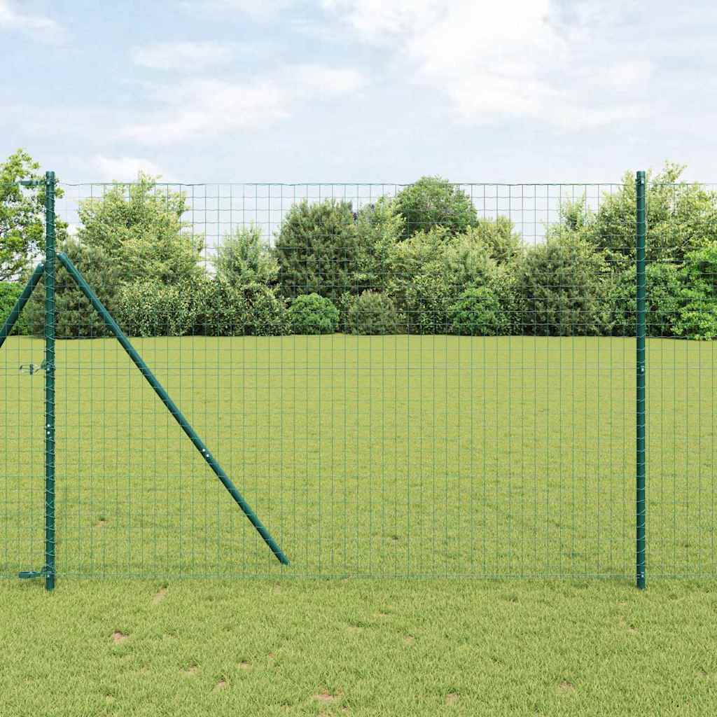 Zaunpfosten 12 Pcs Pulverbeschichteter Stahl
