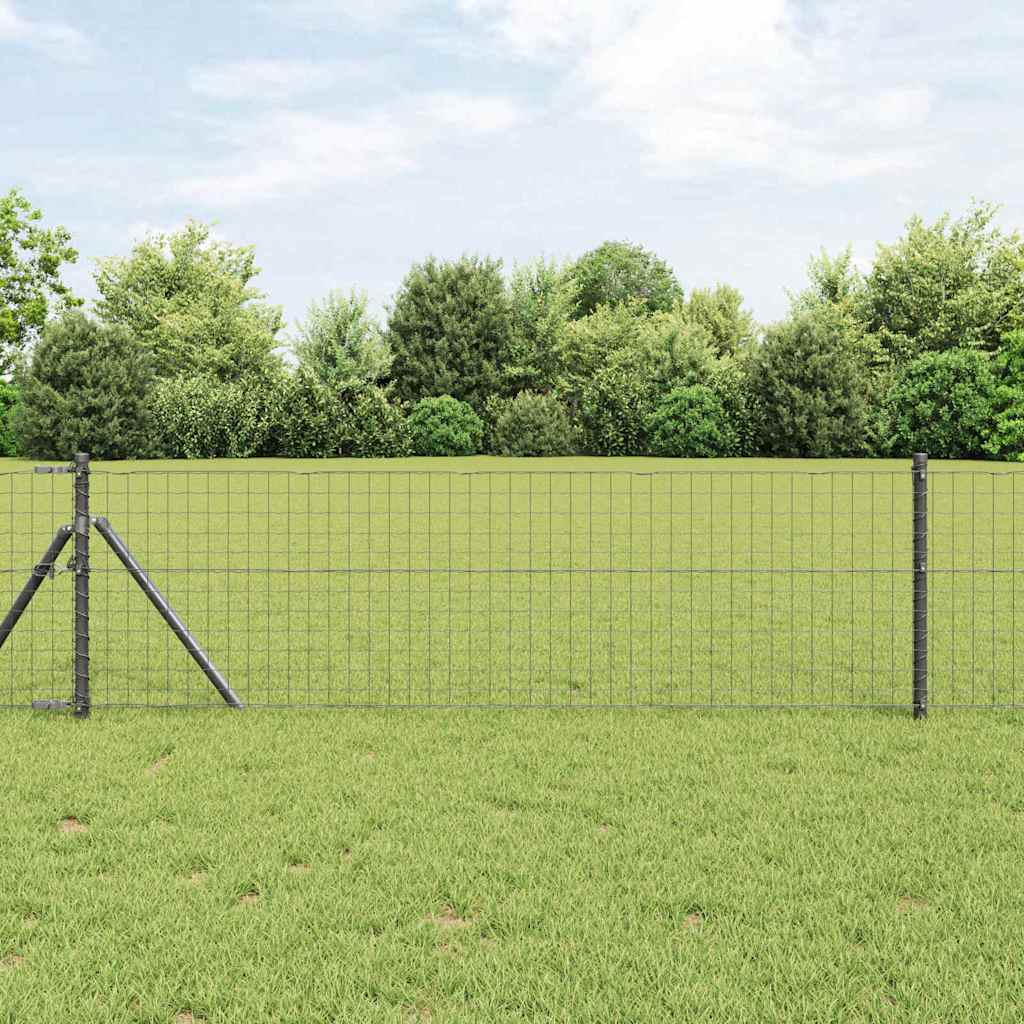 Zaunpfosten 12 Pcs Pulverbeschichteter Stahl