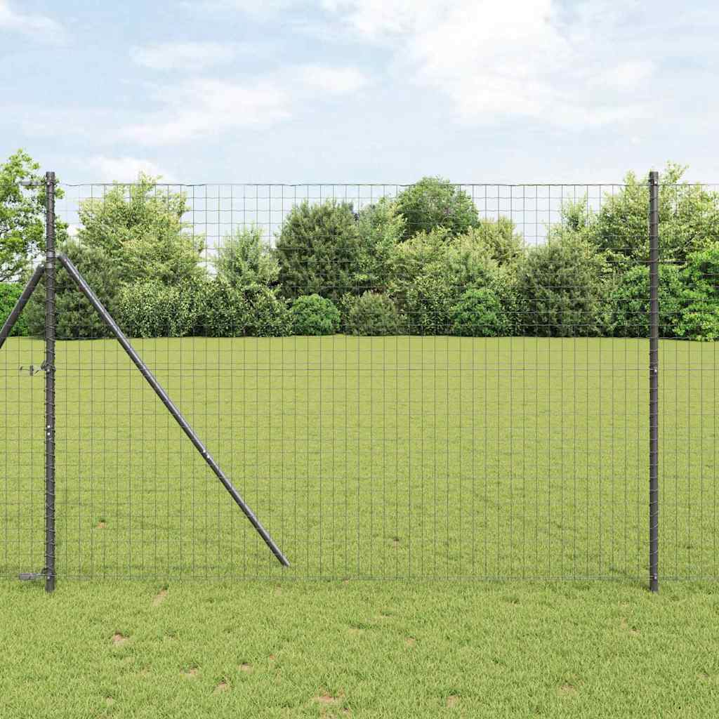 Zaunpfosten 12 Pcs Pulverbeschichteter Stahl