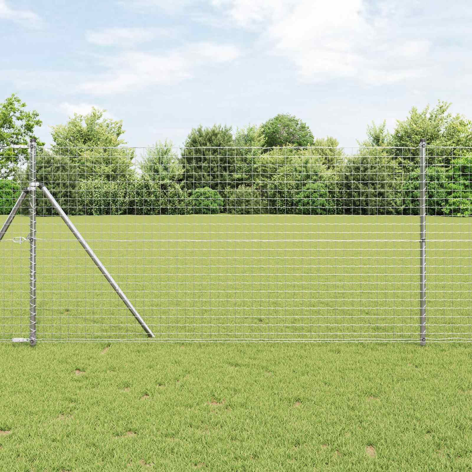 Zaunpfosten 12 Pcs Pulverbeschichteter Stahl