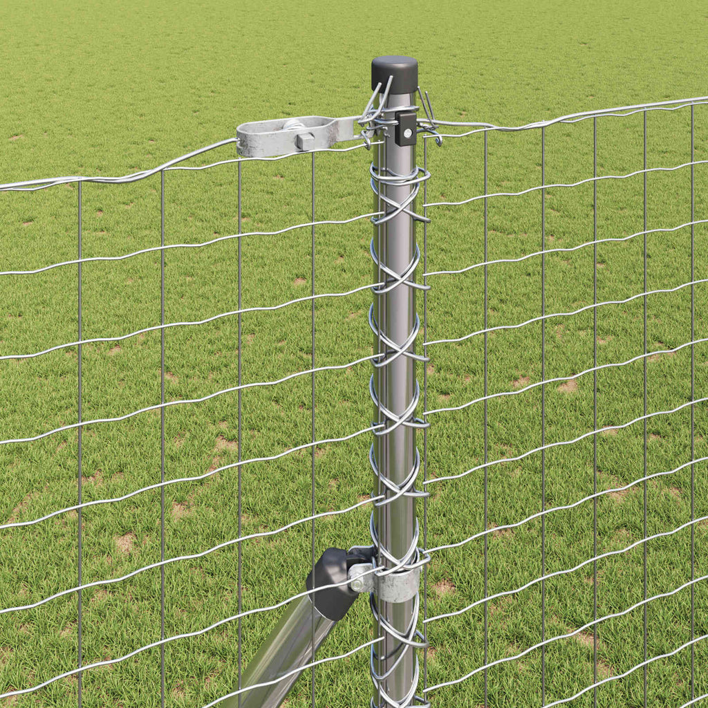 Zaunpfosten 12 Pcs Pulverbeschichteter Stahl