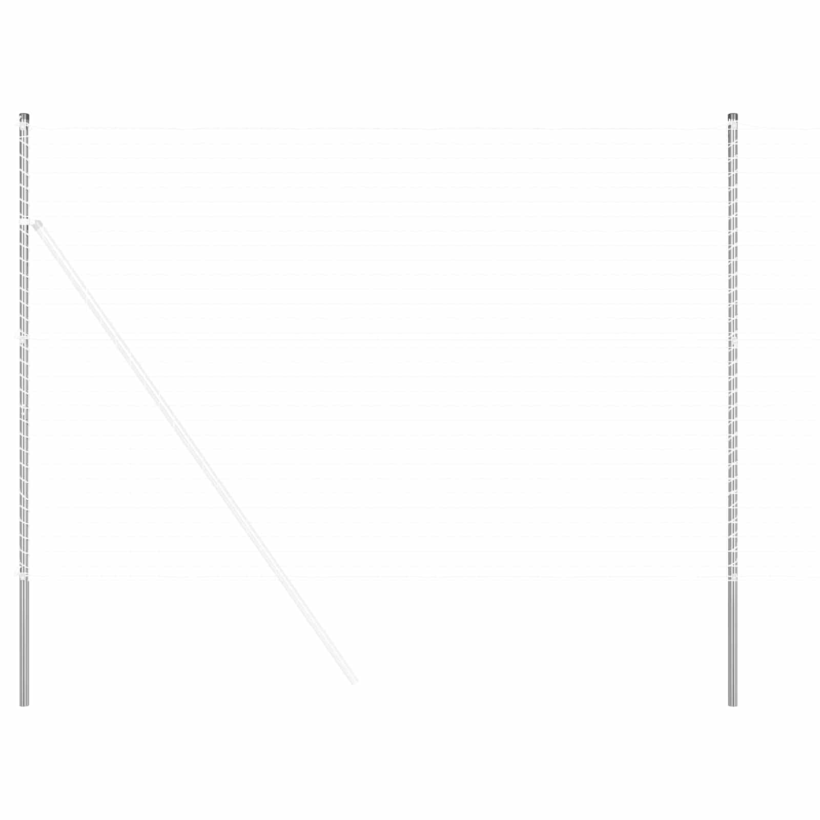 Zaunpfosten 12 Pcs Pulverbeschichteter Stahl